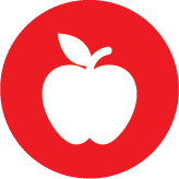 Image of apple symbolizing healthy living